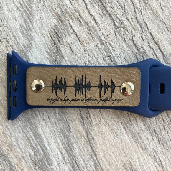 Be Joyful In Hope...Faithful In Prayer Band For Apple Watch 38-42mm - Navy - Picture 3 of 3
